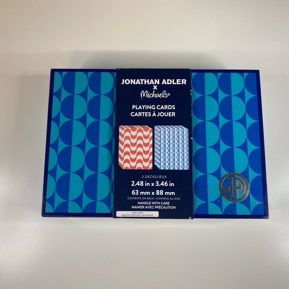 Jonathan Adler x Michaels Playing Cards Set 2 Decks In Decorative Box NIB